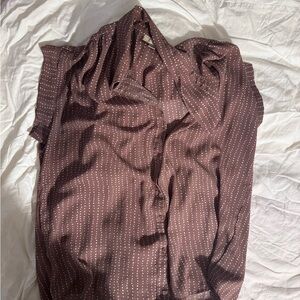 Polka Dot Brown Women's Top